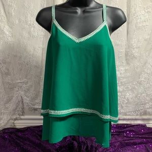 Green babydoll tank